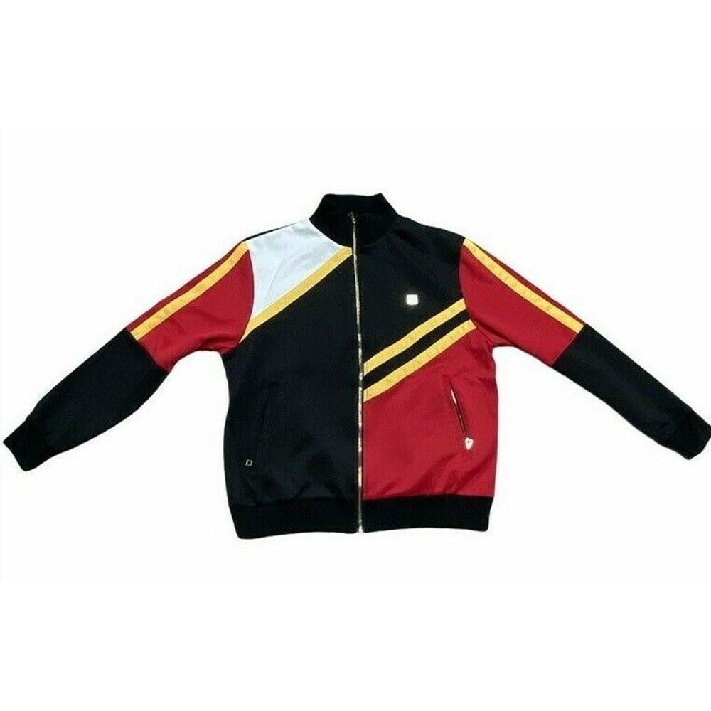 MAKOBI Men's Fashion Tracksuit Red/Black/Gold